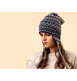 Navy Innsbruck Alpaca Hat with Ear Flaps - Adult