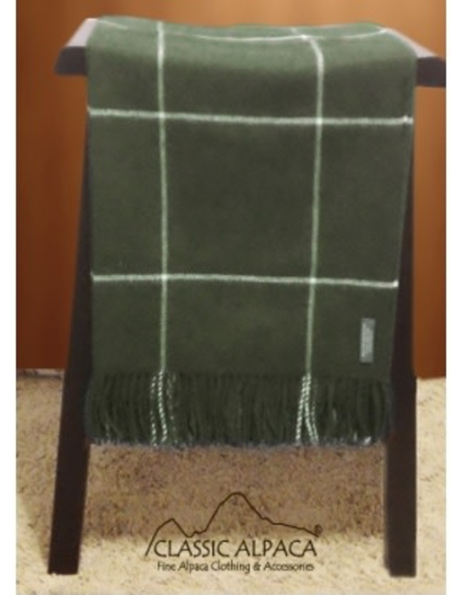 Woven and Brushed Plaid Baby Alpaca Throw