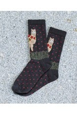 Christmas Print Alpaca Crew Sock