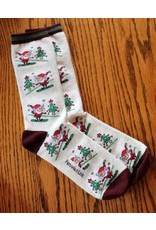 Christmas Print Alpaca Crew Sock