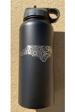 32 oz. Black Water Bottle - NC