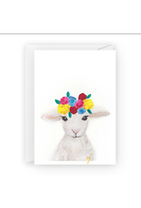 Floral Lamb Greeting Card