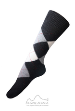 Alpaca Argyle Unisex Dress Socks