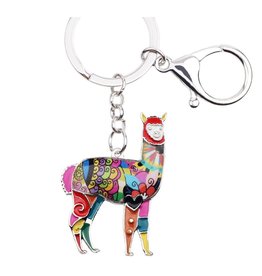 Alpaca Keychain Charm - Colorful Alpaca