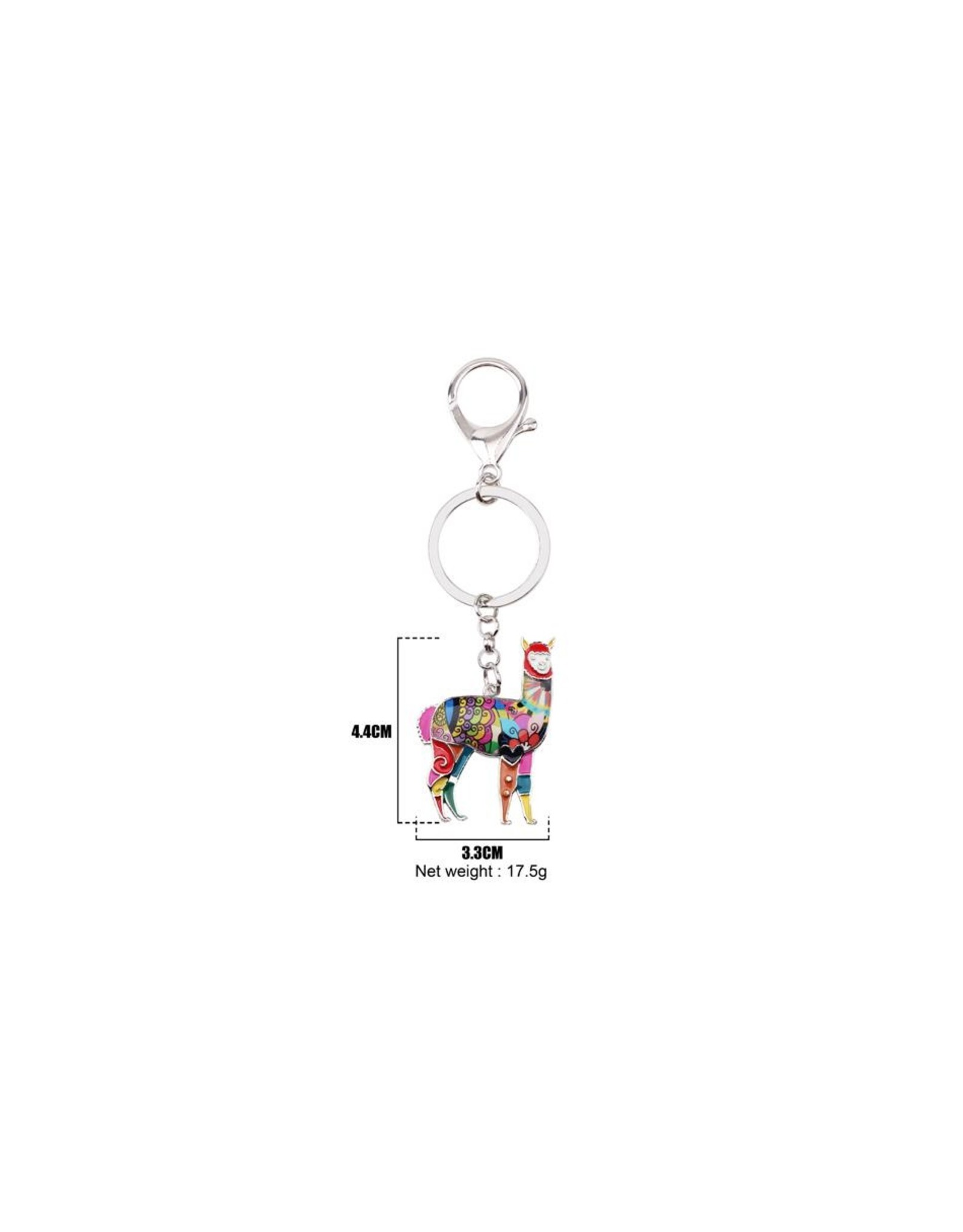 Alpaca Keychain Charm - Colorful Alpaca