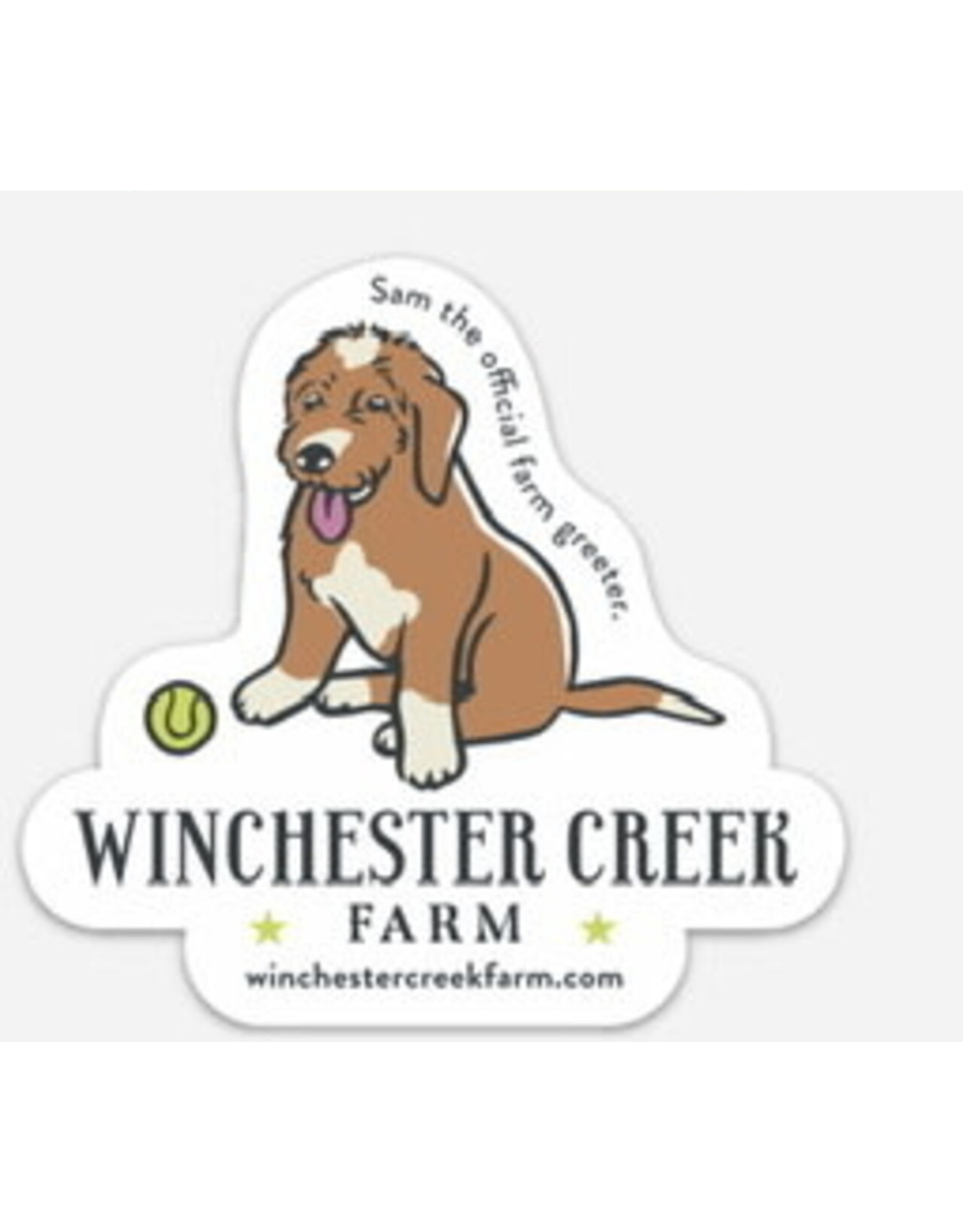 WCF Branded Stickers Sam the Farm Greeter Vinyl Sticker