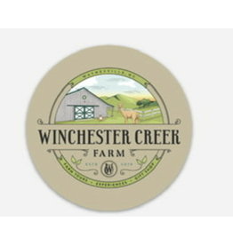 WCF Branded Stickers Winchester Creek Farm Logo Round Vinyl Sticker