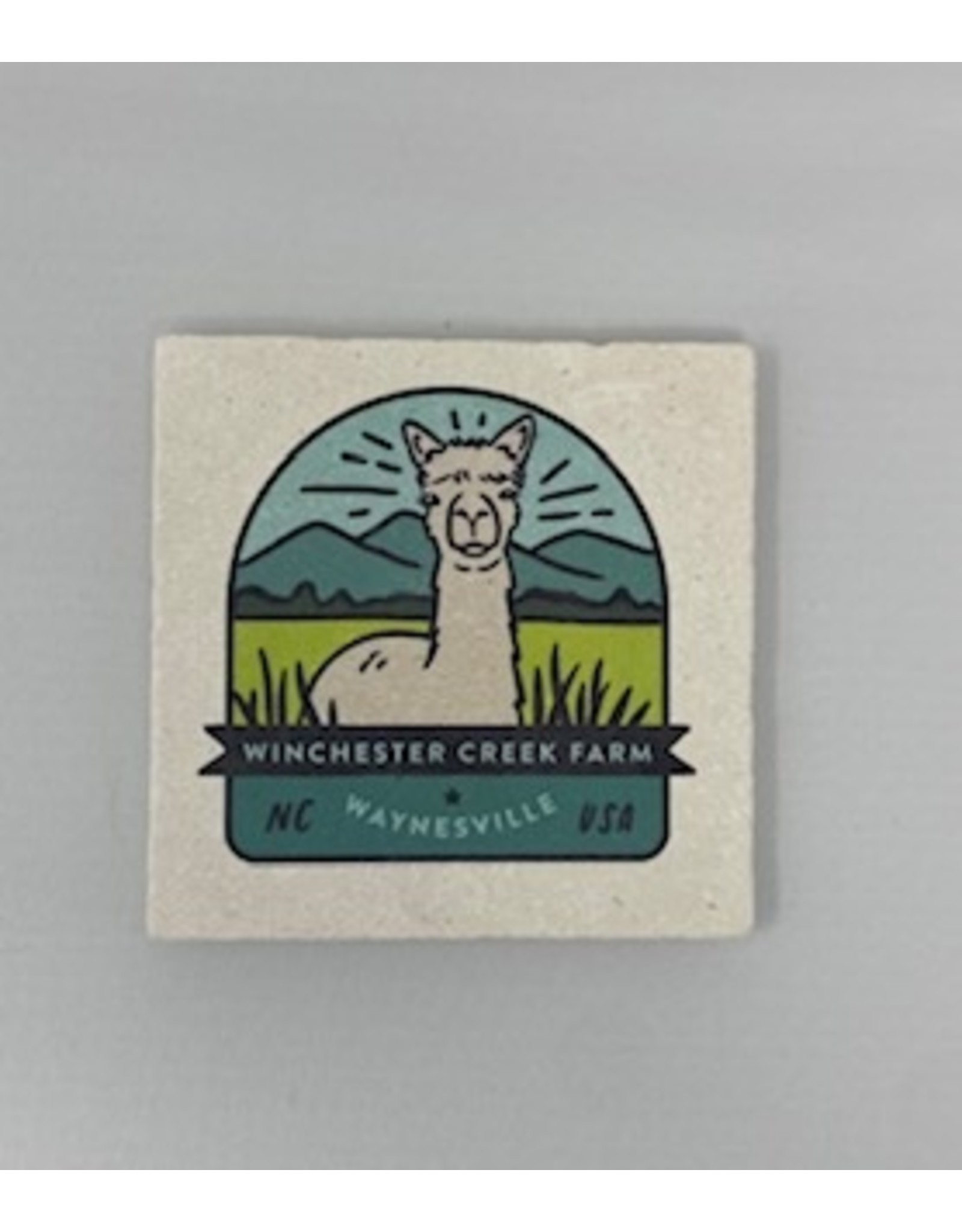 Alpaca & Bulldog WCF Round Logo Coaster