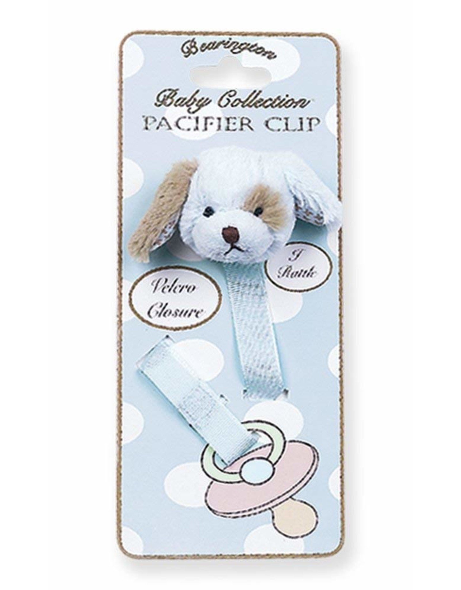 Waggles Puppy Pacifier Clip