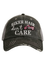 Biker Hair Don't Care-Trucker Hat Hot Pink