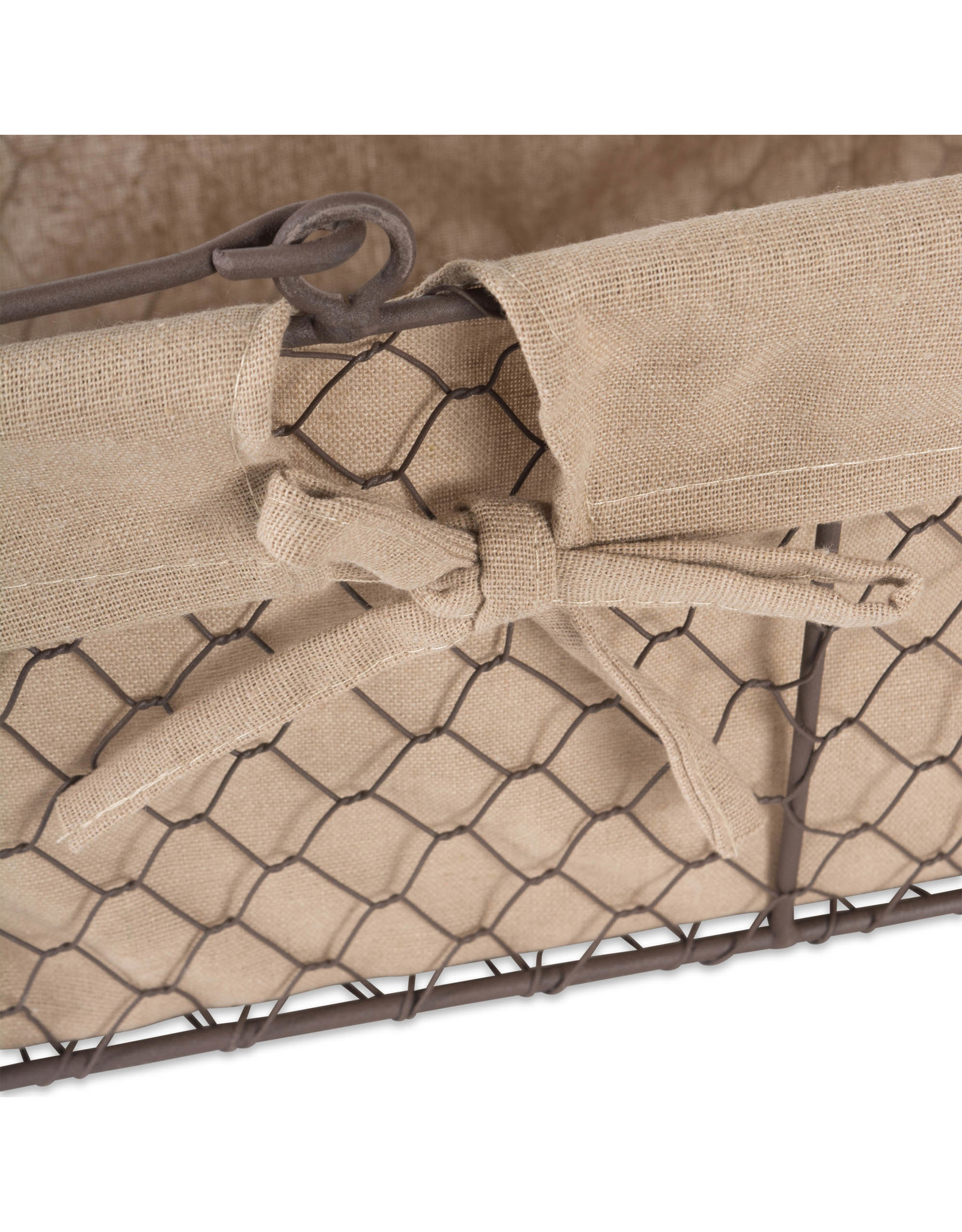 Chicken Wire Natural Linen Egg Basket Winchester Creek Farm Granny