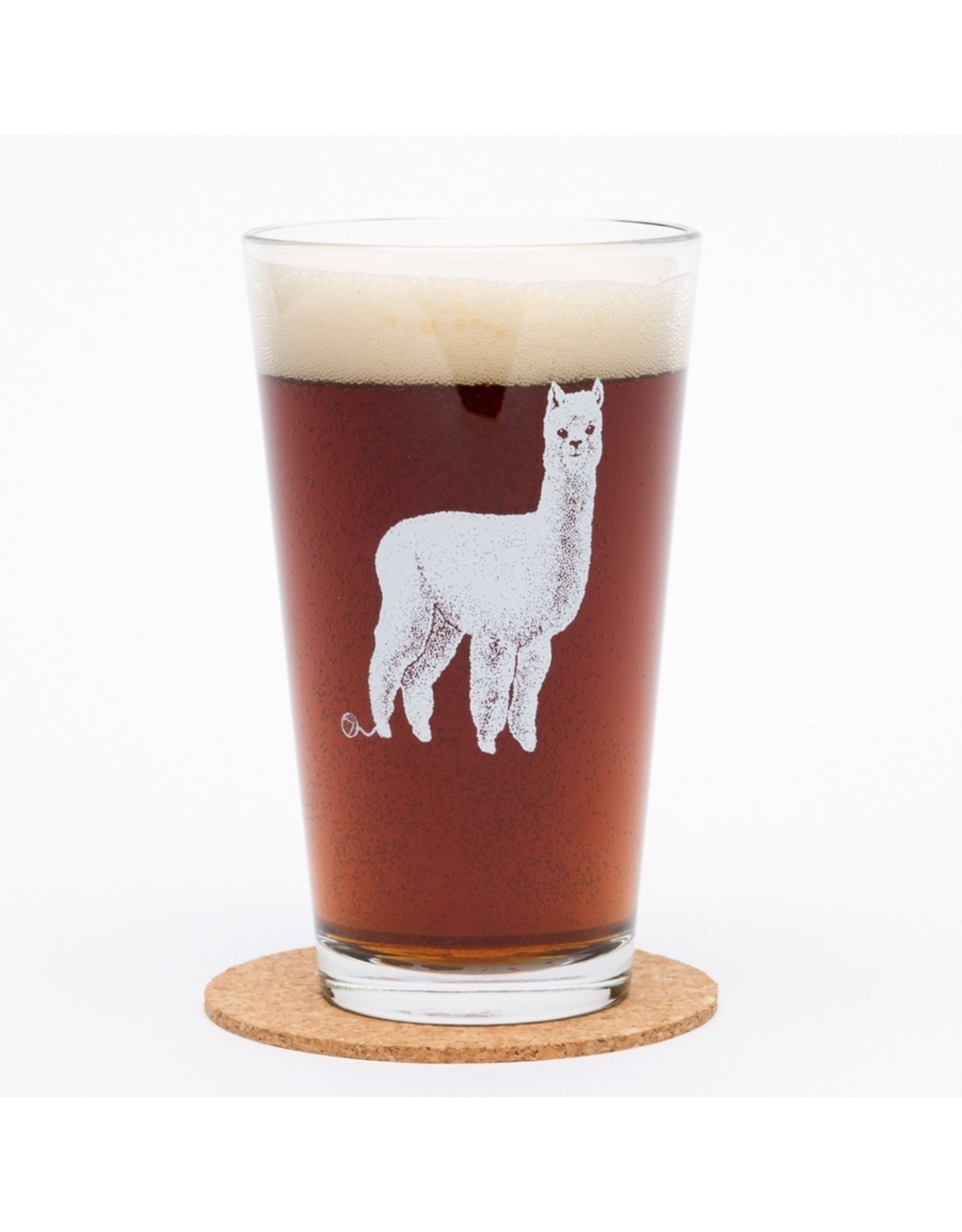 Alpaca Pint Glass