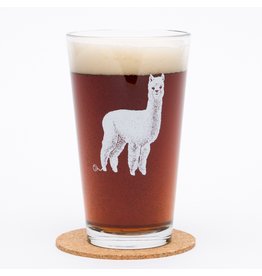 Alpaca Pint Glass