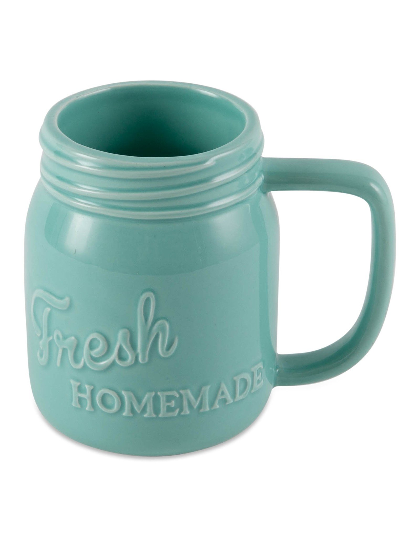 Aqua Ceramic Mason Jar Mug