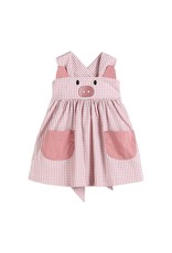 Pink Piggy Dress With Sash-5Y