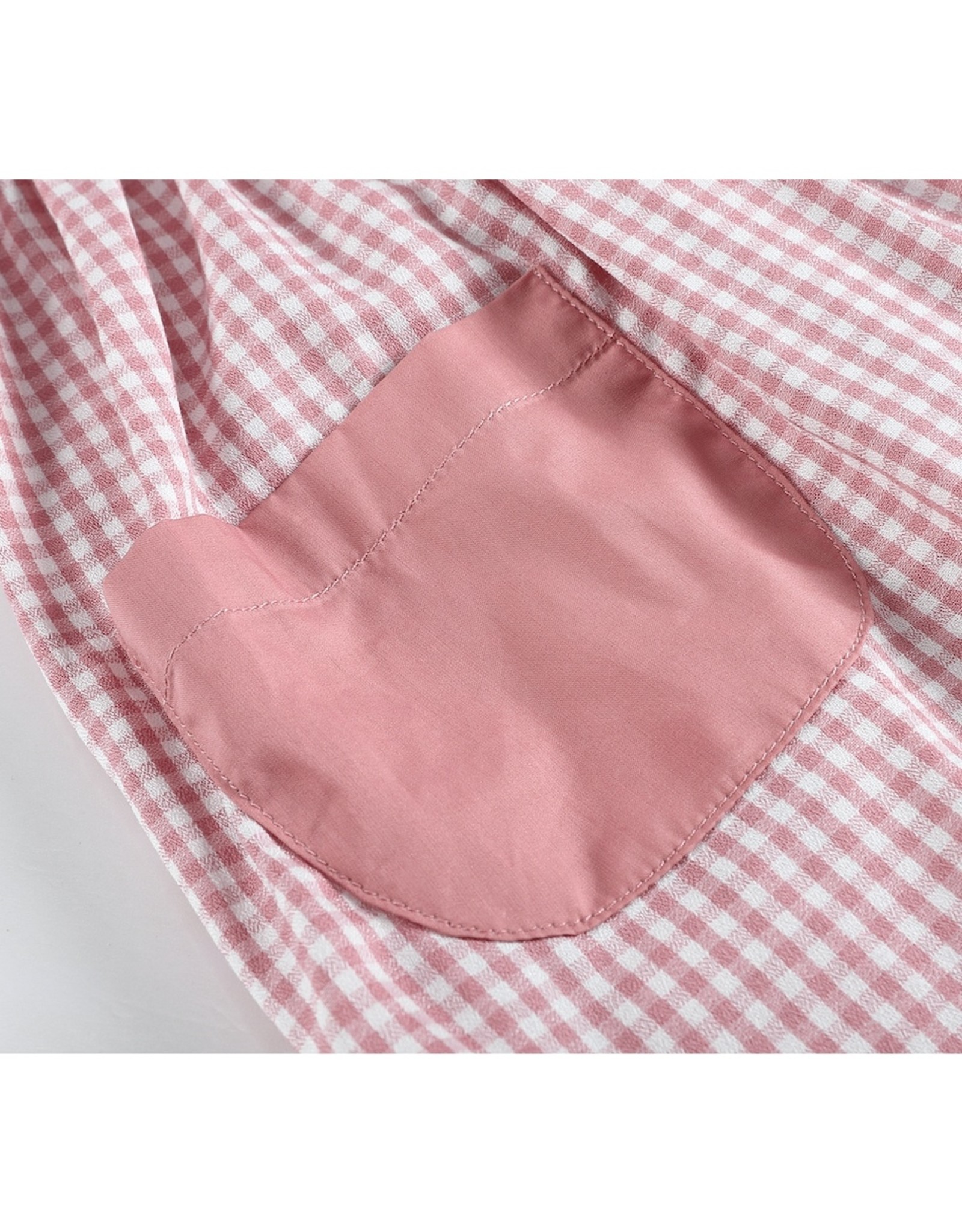 Pink Piggy Dress With Sash-5Y