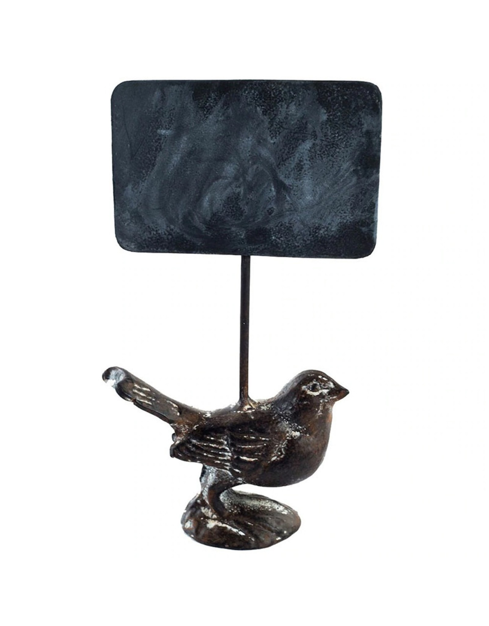 Cast Iron Bird With Attached Chalk Sign