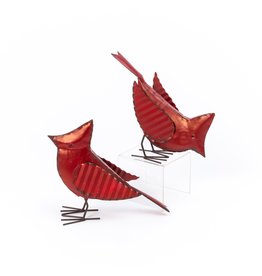 Metal Cardinal Figurines-10.25" H