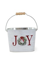 Joy Wreath Oval Pail