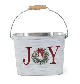 Joy Wreath Oval Pail