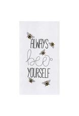 Always Bee Yourself-Embroidered Flour Sack Towel