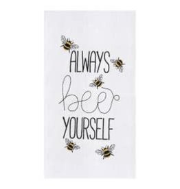 Always Bee Yourself-Embroidered Flour Sack Towel