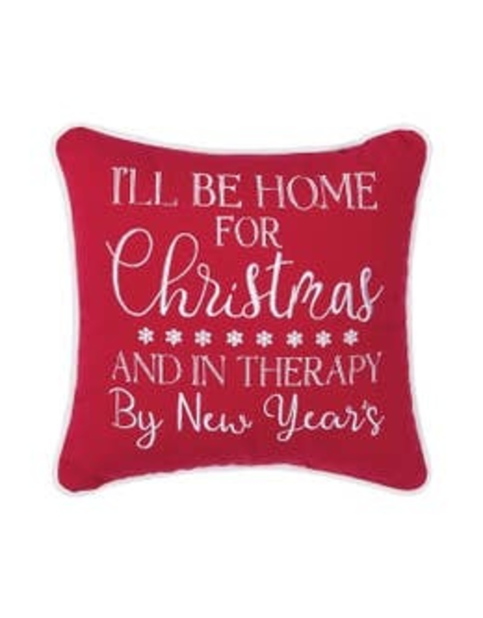 I'll Be Home For Christmas-Embroidered 10x10 Gift Pillow