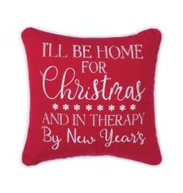 I'll Be Home For Christmas-Embroidered 10x10 Gift Pillow