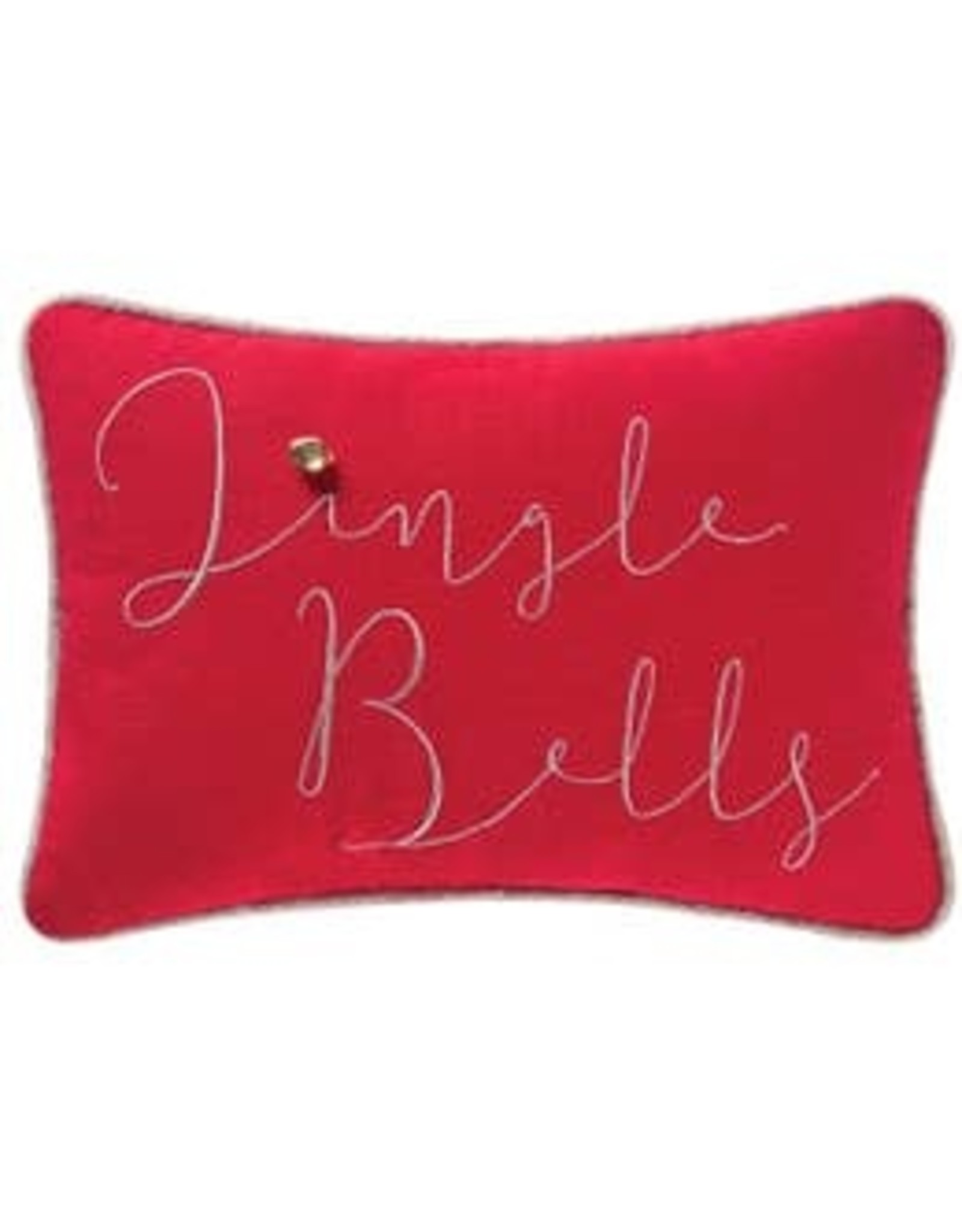 Jazzy Jingle Bells-Embroidered 8x12 Pillow