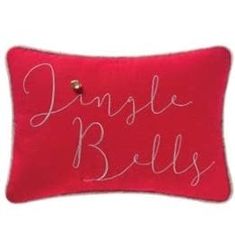 Jazzy Jingle Bells-Embroidered 8x12 Pillow