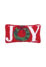 Joy Wreath-Hooked 6x12 Gift Pillow