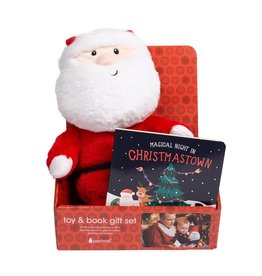 Santa Plush & Christmas Board Book Bundle