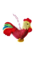 Felt Rooster Wool Ornament