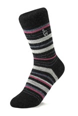 Alpaca Striped Socks - Mauve