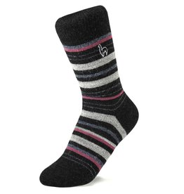Alpaca Striped Socks - Mauve