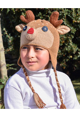 Kids Deer Alpaca Hat with Ear Flaps