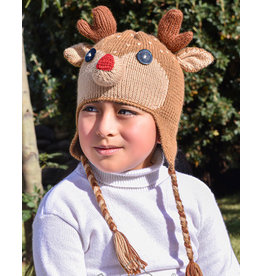 Kids Deer Alpaca Hat with Ear Flaps