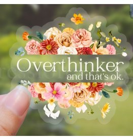Expression Design Overthinker Floral Clear Sticker