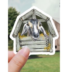 Expression Design Goat With Barn Vinyl Sticker