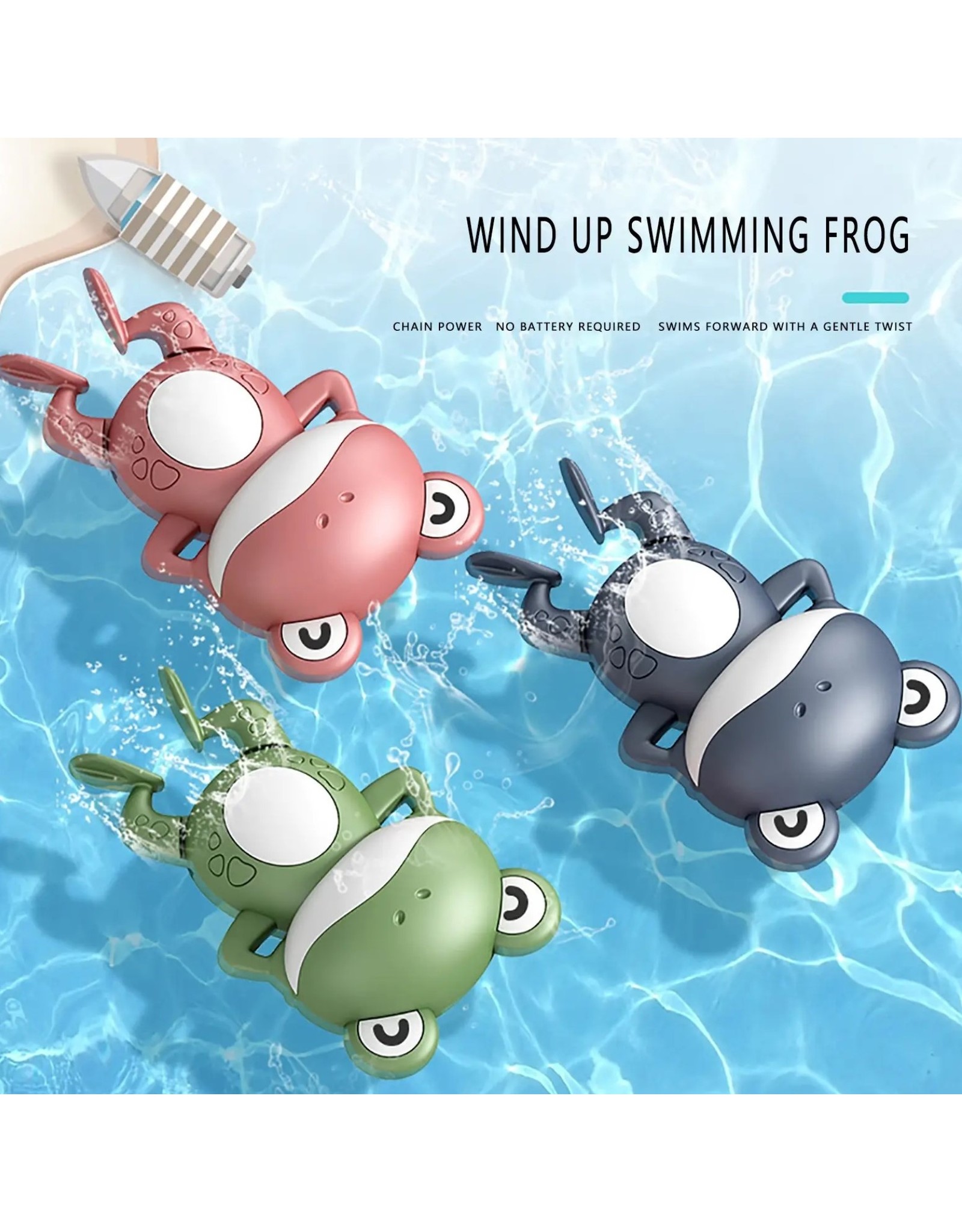 Pop wholesale Cute Frogs Clockwork Bath Toy