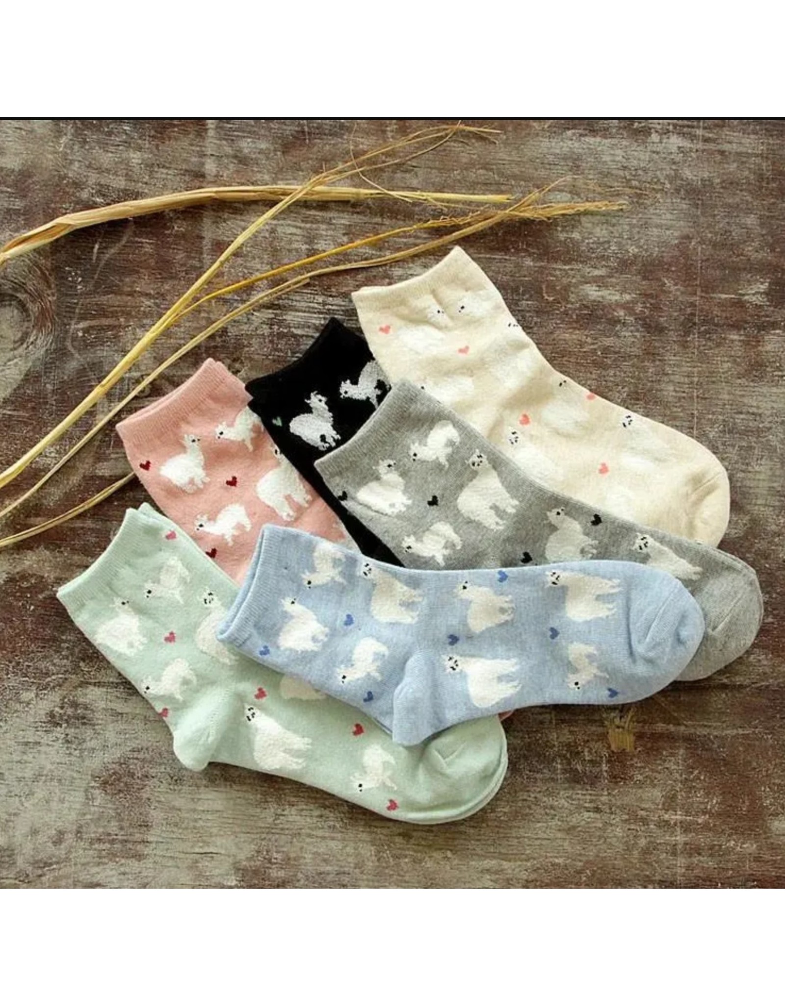 Alpaca Love Ankle Cotton Socks