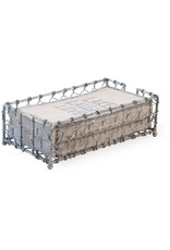 Chicken Wire Silver Foil Guest Napkin Caddy