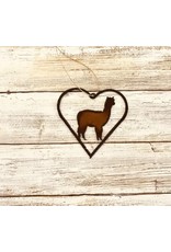 Universal IronWorks Alpaca In Heart Wall Ornament