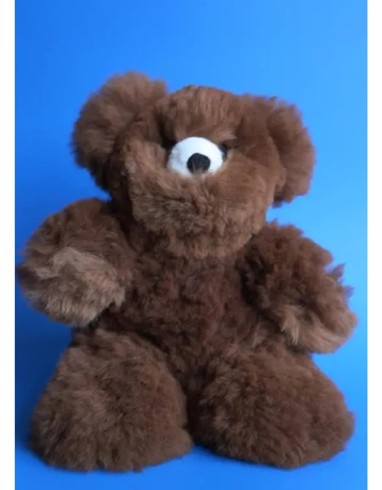 Alpaca Teddy Bear Plush Dark Brown