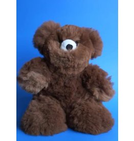 Alpaca Teddy Bear Plush Dark Brown