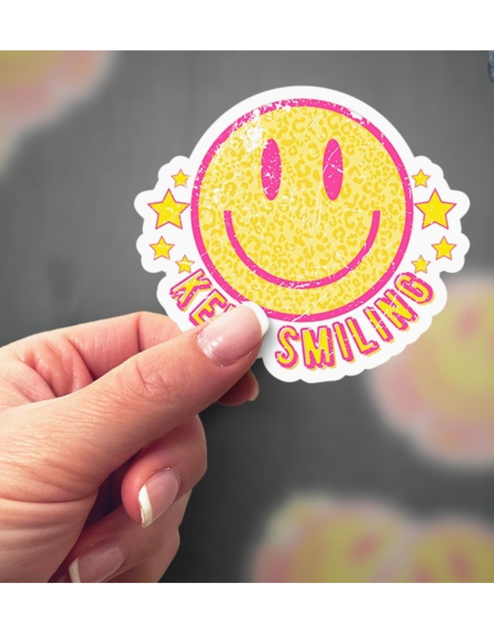 Expression Design Keep Smiling Vinyl Sticker