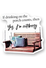 Drinking On The Porch Sticker