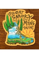 Sprouted Scribbles Great Smoky Mountain Boot Sticker