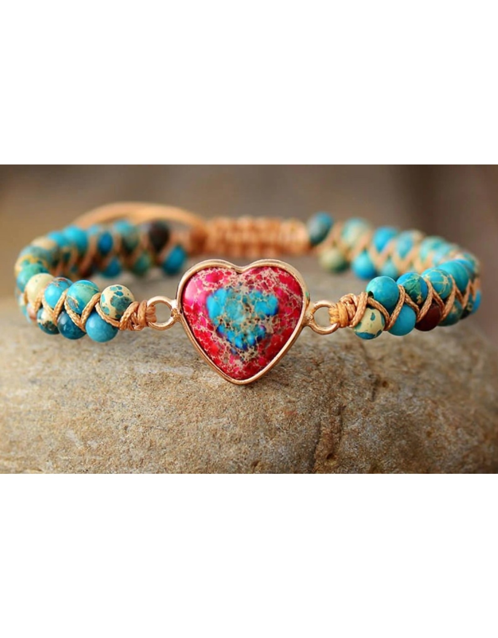 Cape Diablo Passion Heart Friendship Bracelet Turquoise