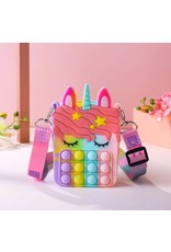 Pop wholesale Pop It Fidget Toy Rainbow Unicorn Clutch